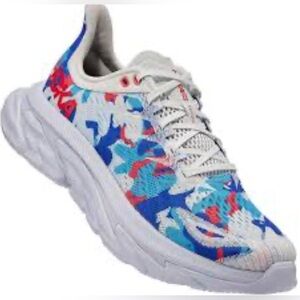 Hoka One One Clifton Edge Geometric Colourful Athletic Running Shoes Men Size 10